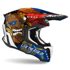 Casco de moto enduro AIROH TWIST 2.0 Cross con gráficos TIKI